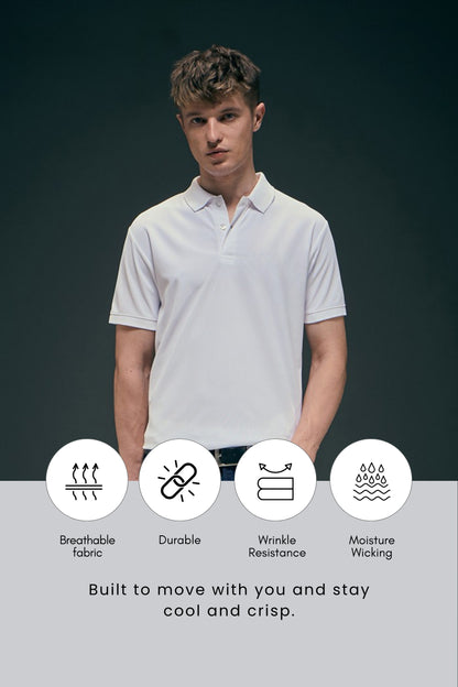 Smart tech polo - White