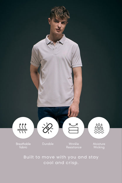 Smart tech polo - Soft Beige