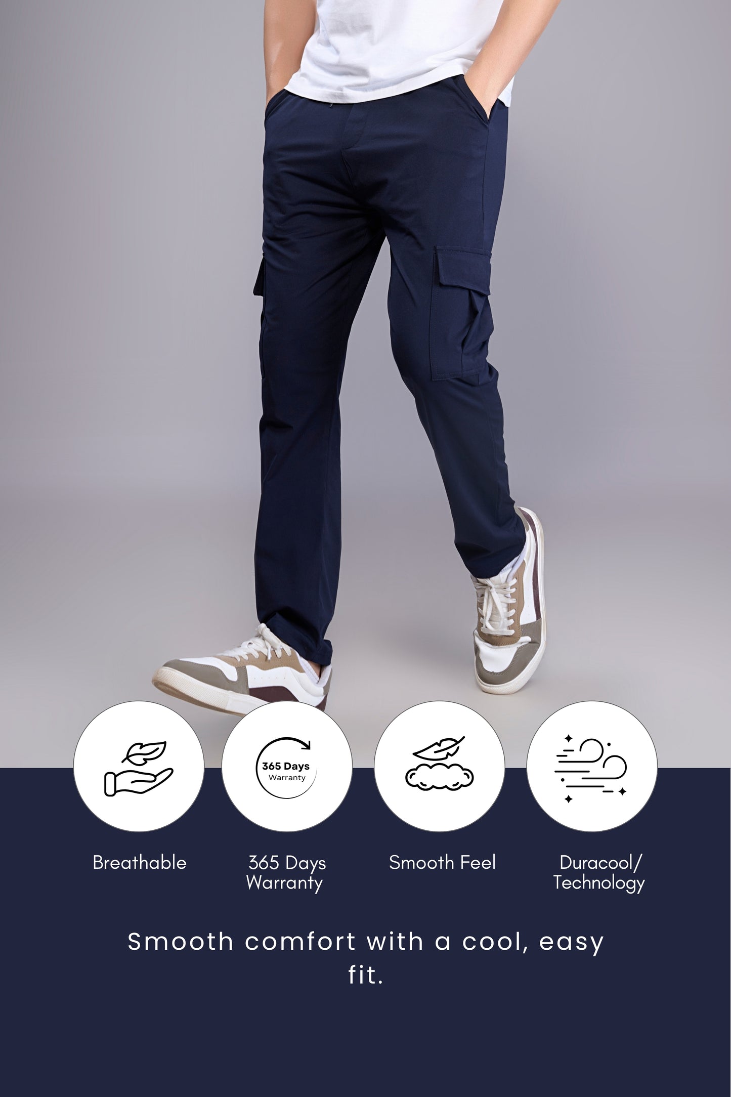 Teal Navy - 365 Days Cargo Pant