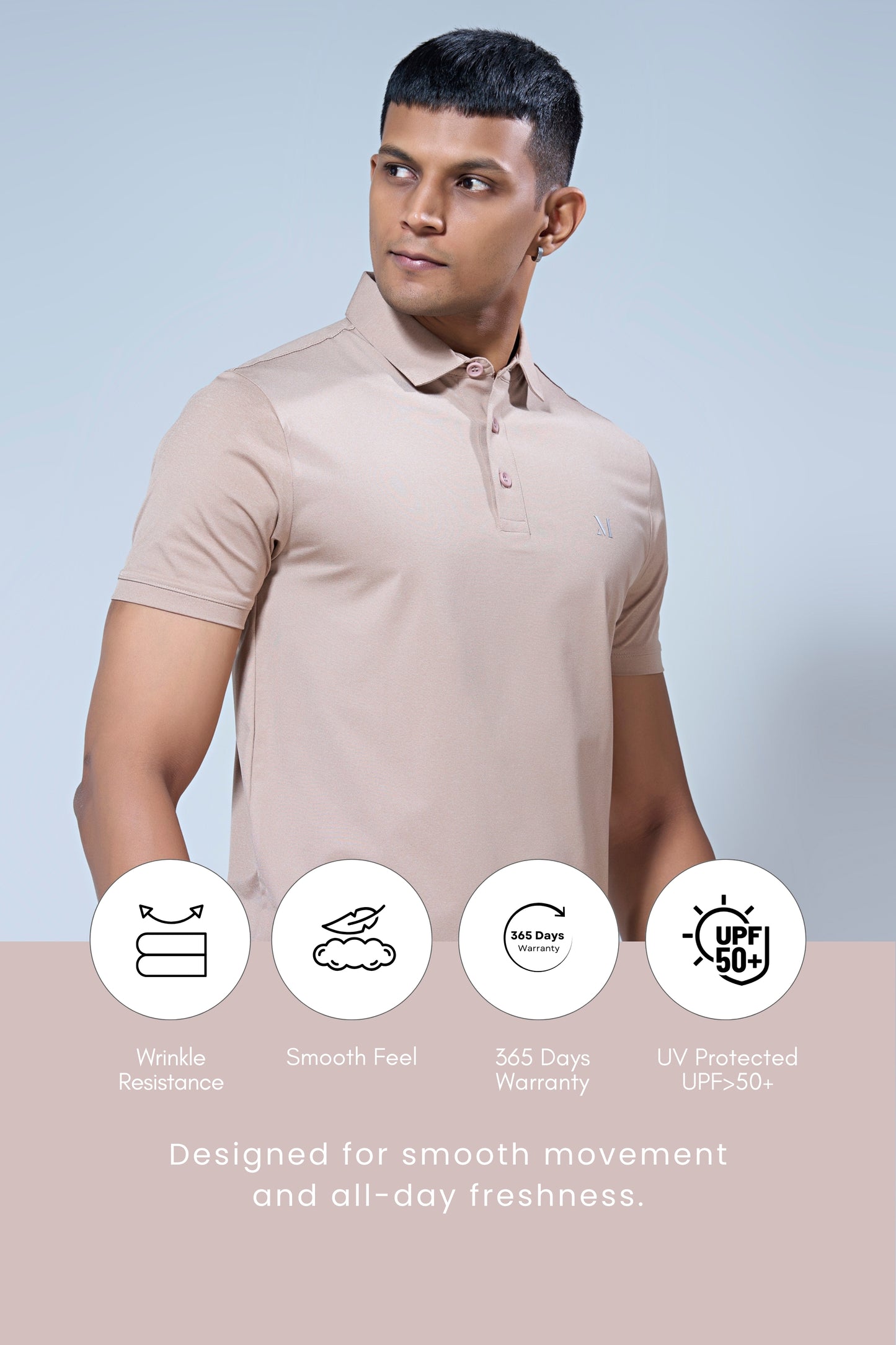 Beige Duracool Polo