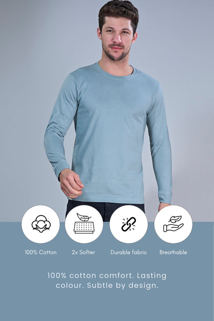 M. Blue Cotton IQ Full Sleeve