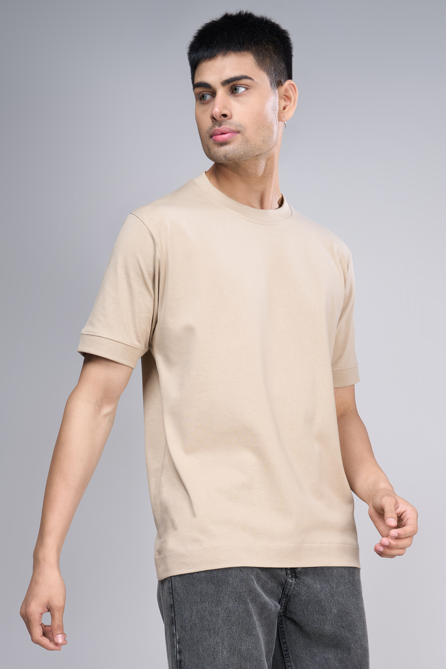 Beige - Oversized drop shoulder Oversized Maxzone Clothing