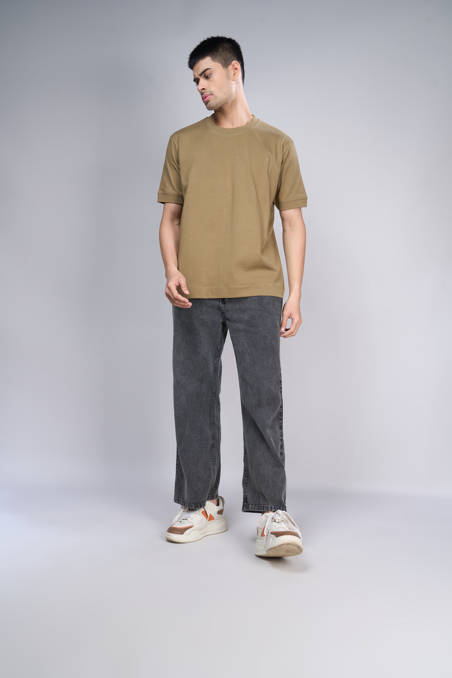 Olive - Oversized drop shoulder Oversized Maxzone Clothing   