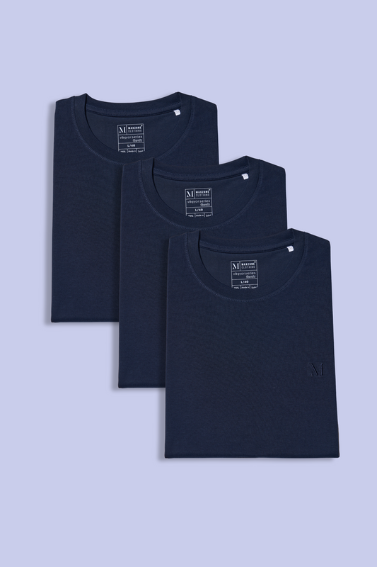 Navy T-Shirt Combo T-shirts Maxzone Clothing   
