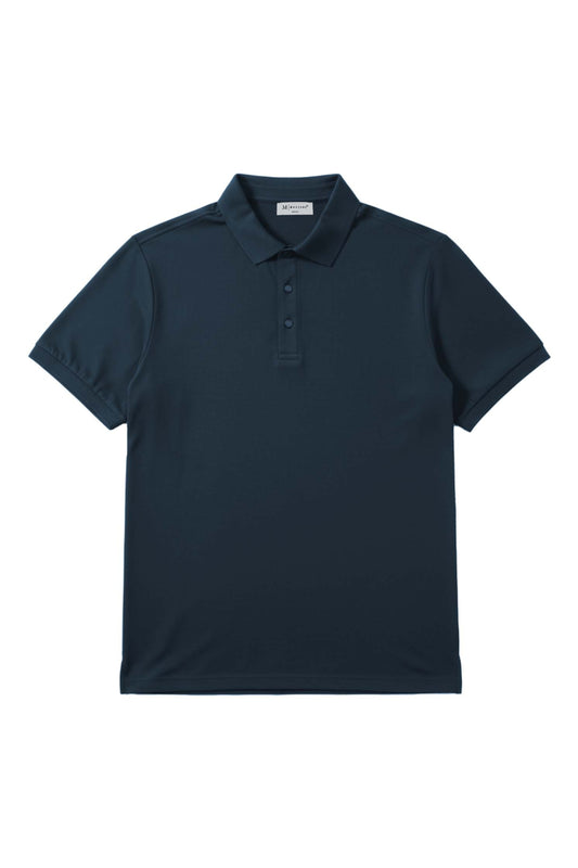 Navy Blue - Stitchless Polo T-shirt
