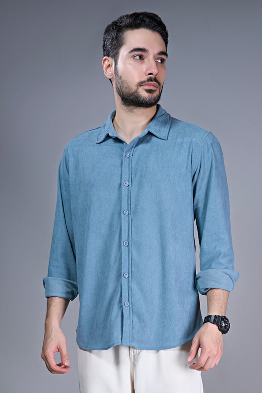 Powder Blue - Corduroy Shirt