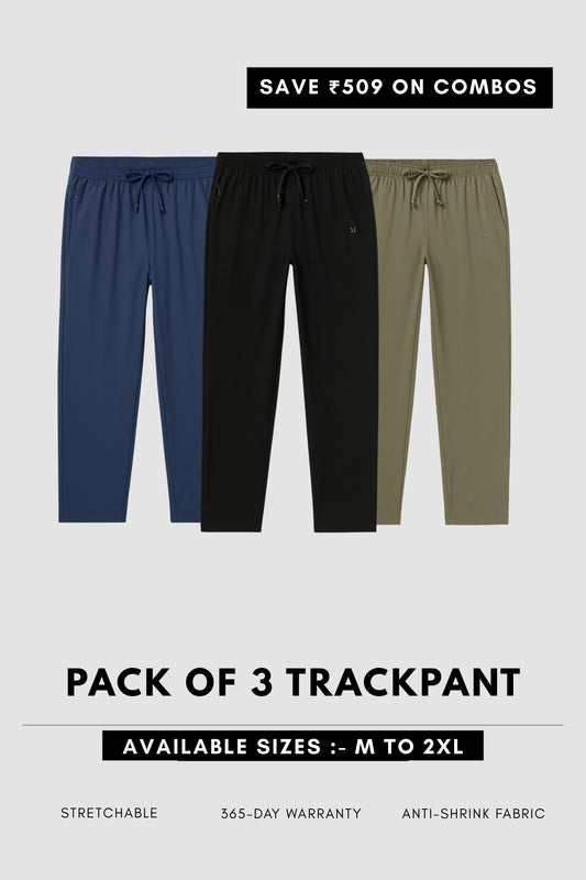 Drawstring 365 Track Pant Combo of 3