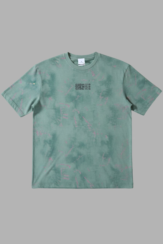 Dark Green - Aop Core Oversize T-shirt