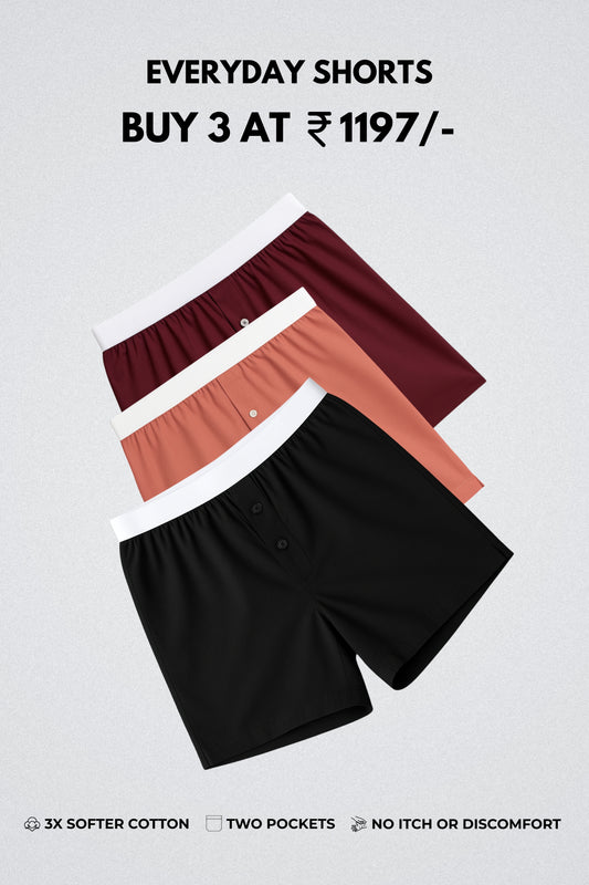 Bare Comfort Boxer Combo of 3