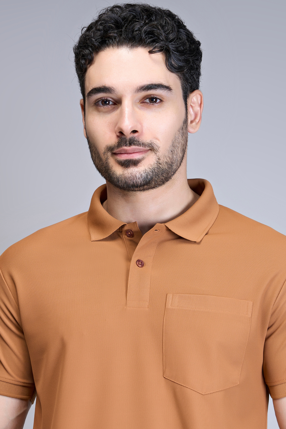 Caramel Smart Tech Pocket + Polo T-shirts Maxzone Clothing   
