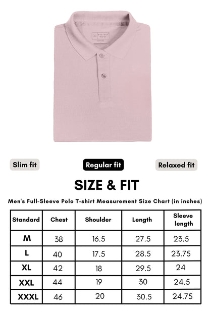 Mauve Full Sleeve Smart Tech Polo