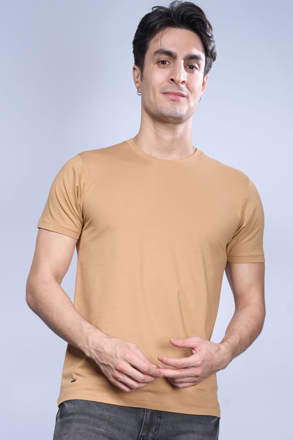 Beige - Stretch t-shirt T-shirts Maxzone Clothing 38/M  