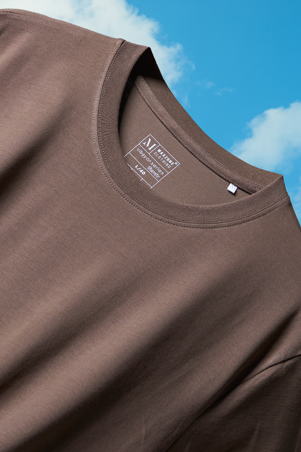 Brown - Solid t-shirt T-SHIRT Maxzone Clothing   