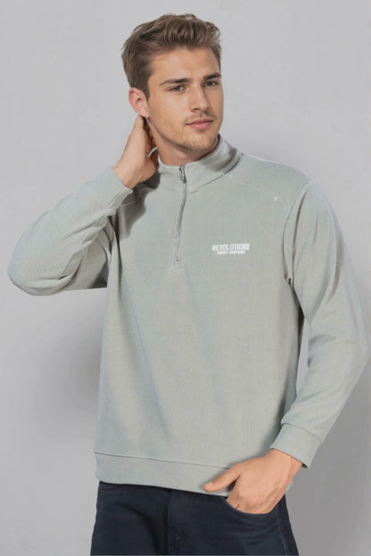 Grey Zipper Sweatshirt