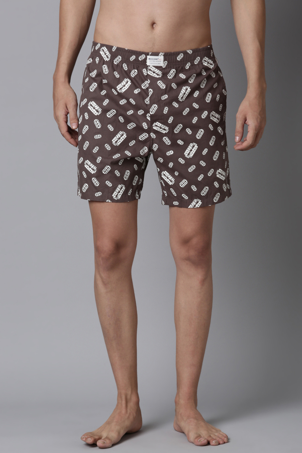 Dark-Tan, Beige & Fern-Green Printed 365 Boxers Triplet Combo  Maxzone Clothing   