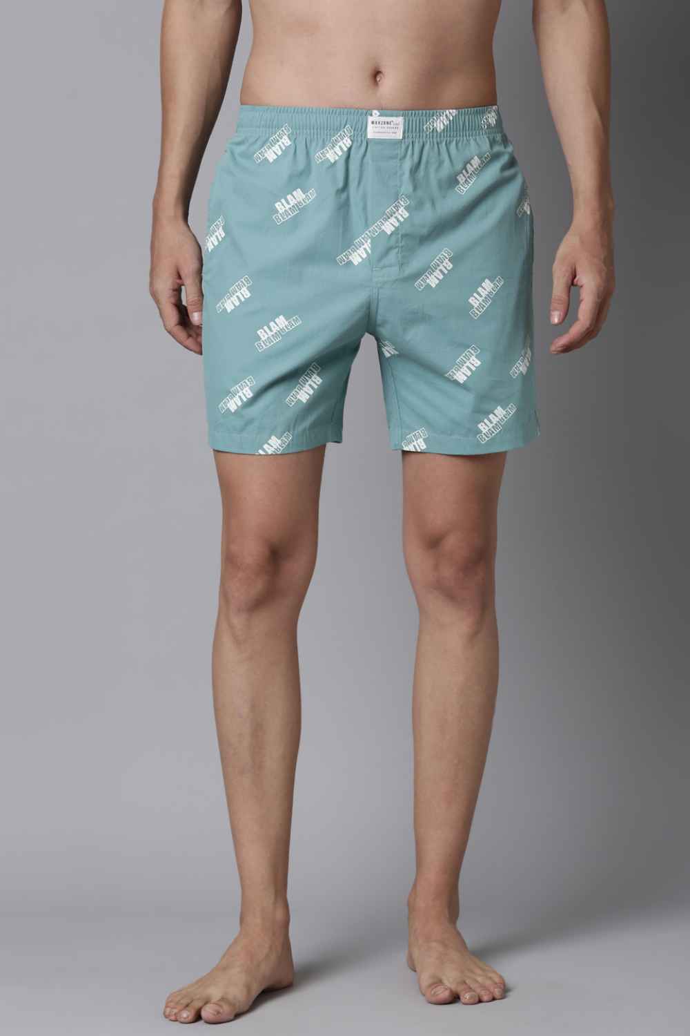 Sea-Foam, Sand-Stone & White Printed 365 Boxers Triplet Combo  Maxzone Clothing   