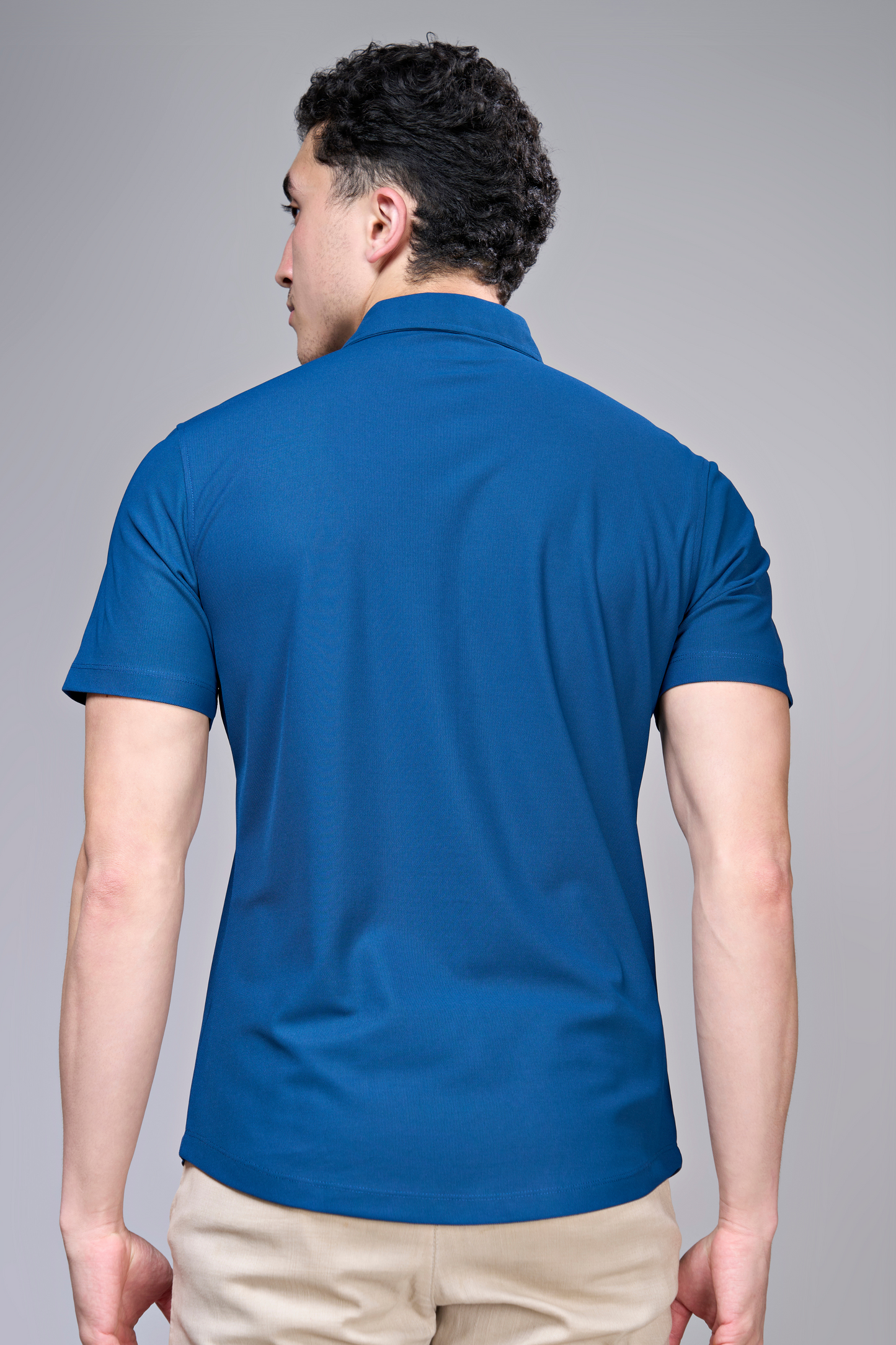 Teal Navy Smart Tech Shirt Shirts Maxzone Clothing   