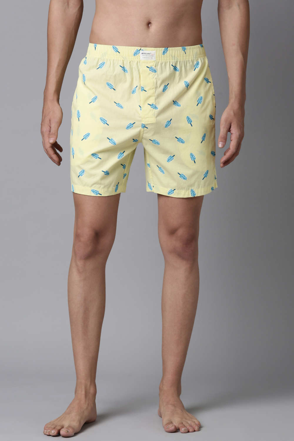 Pastel-Yellow Printed & Russet Printed 365 Boxers Combo  Maxzone Clothing   