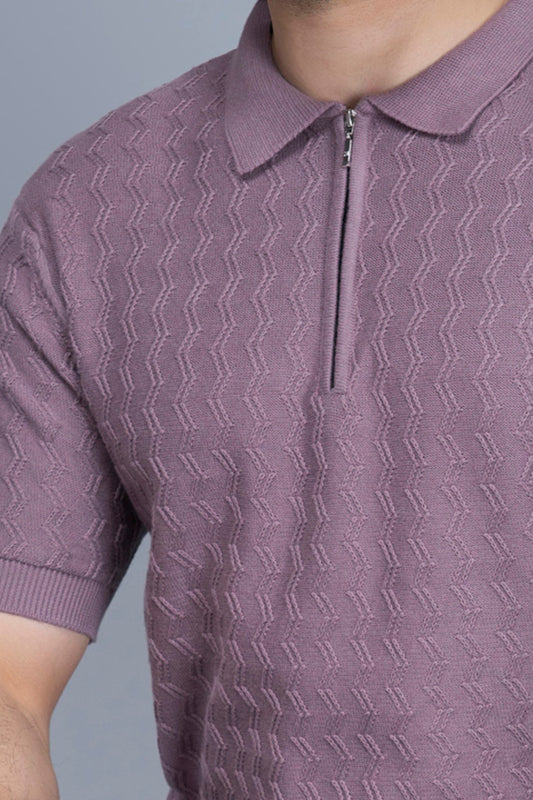 L.T.Pink - Luxe Knitted Polo Maxzone Clothing M