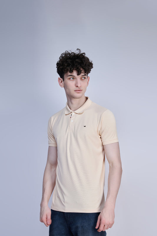 Bisque Crepe Polo T-shirt