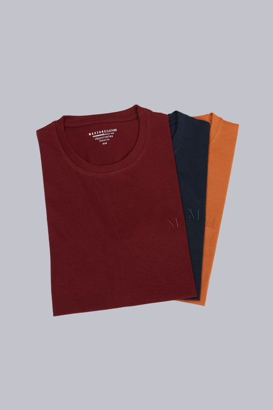 3 Solid T-shirts Combo Pack