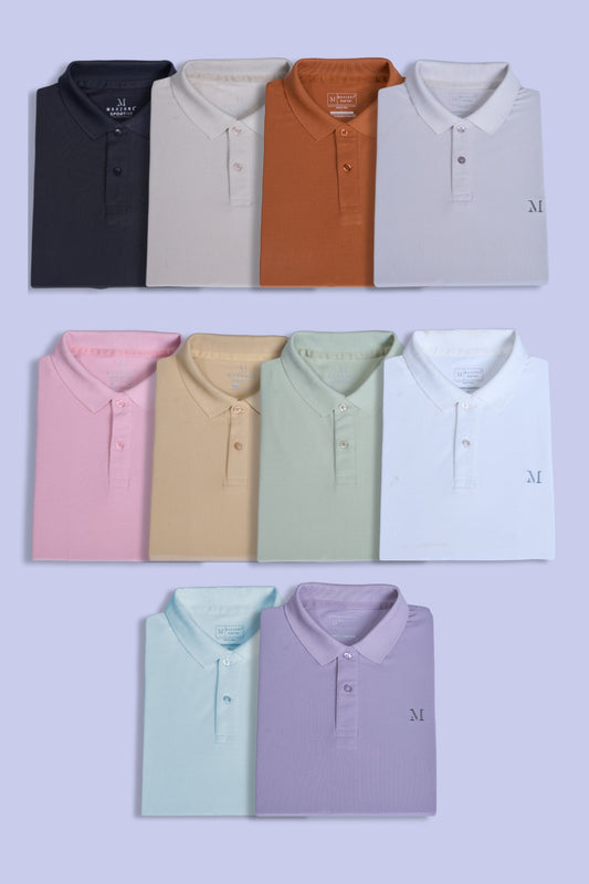 Multicolors Polos Pack Of 10 T-shirts Maxzone Clothing   