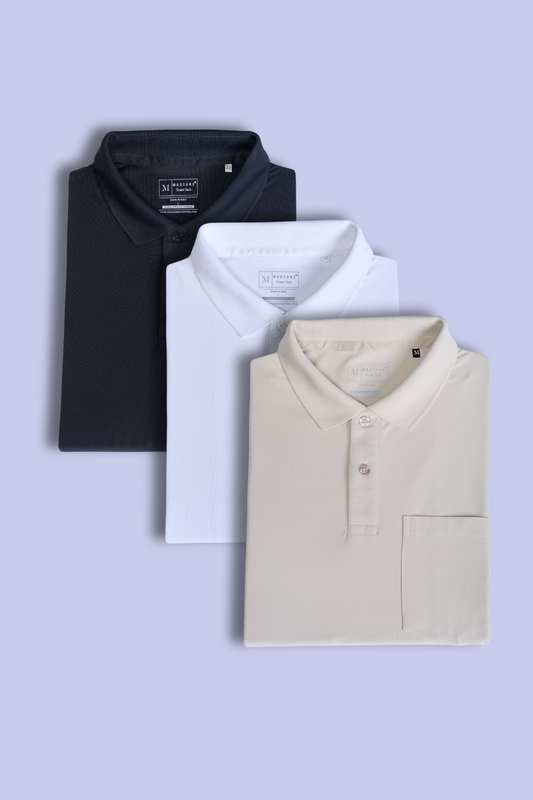 Classic Pocket + Polo Pack of 3  Maxzone Clothing L  