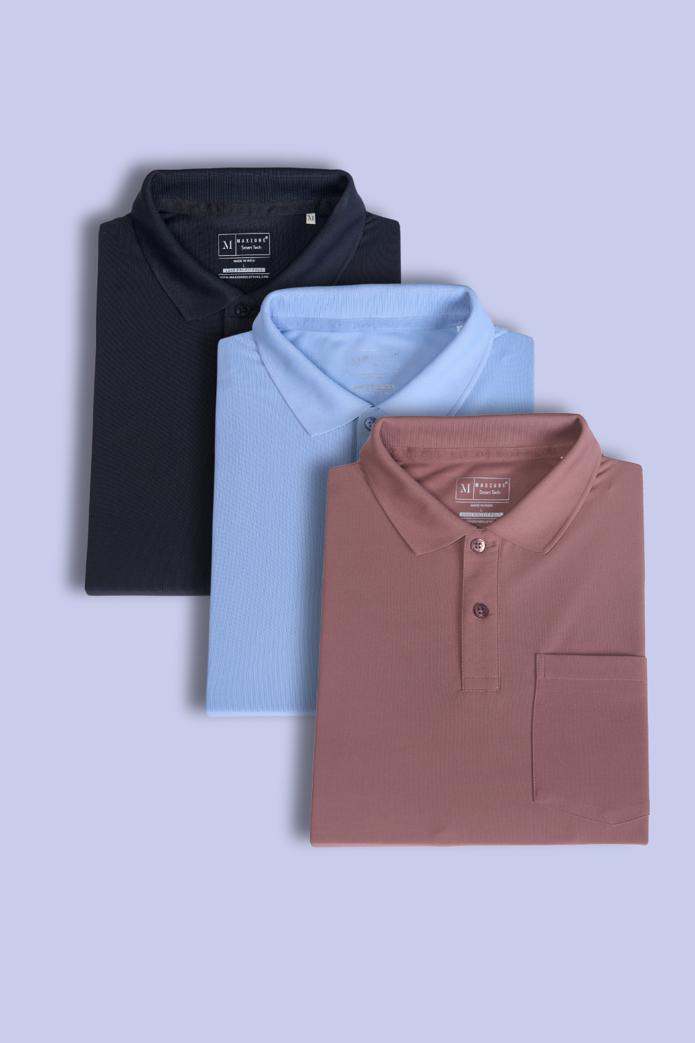 Mix & Match Pocket + Polo Pack of 3  Maxzone Clothing L  